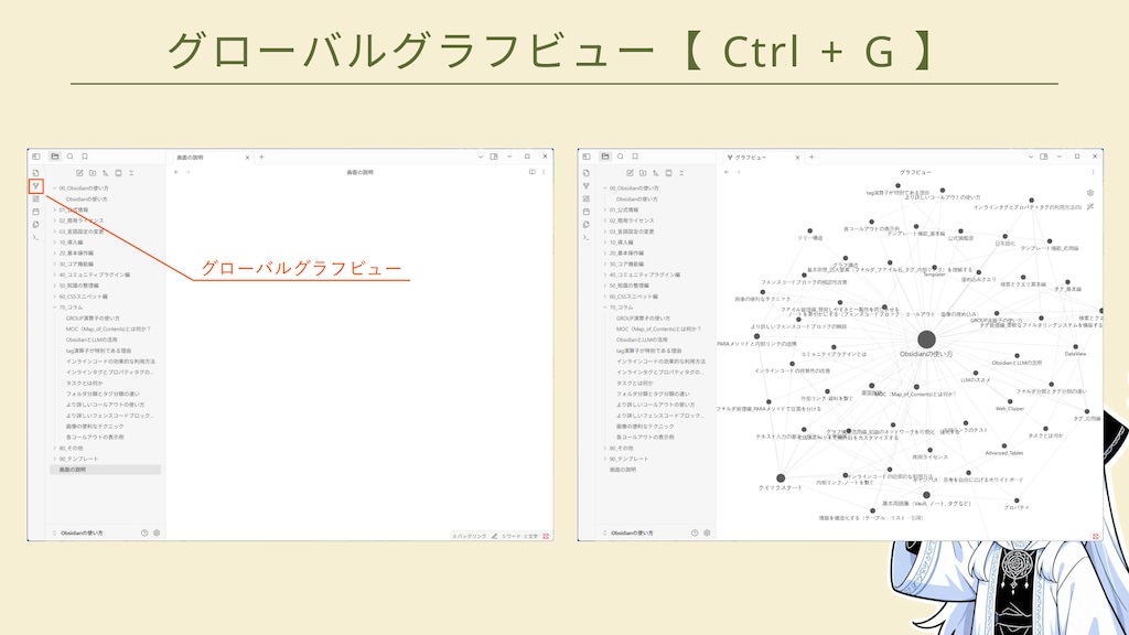 Obsidianの画面説明