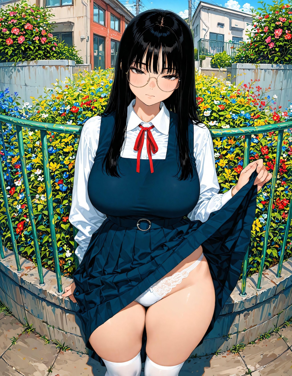 たくし上げスカート