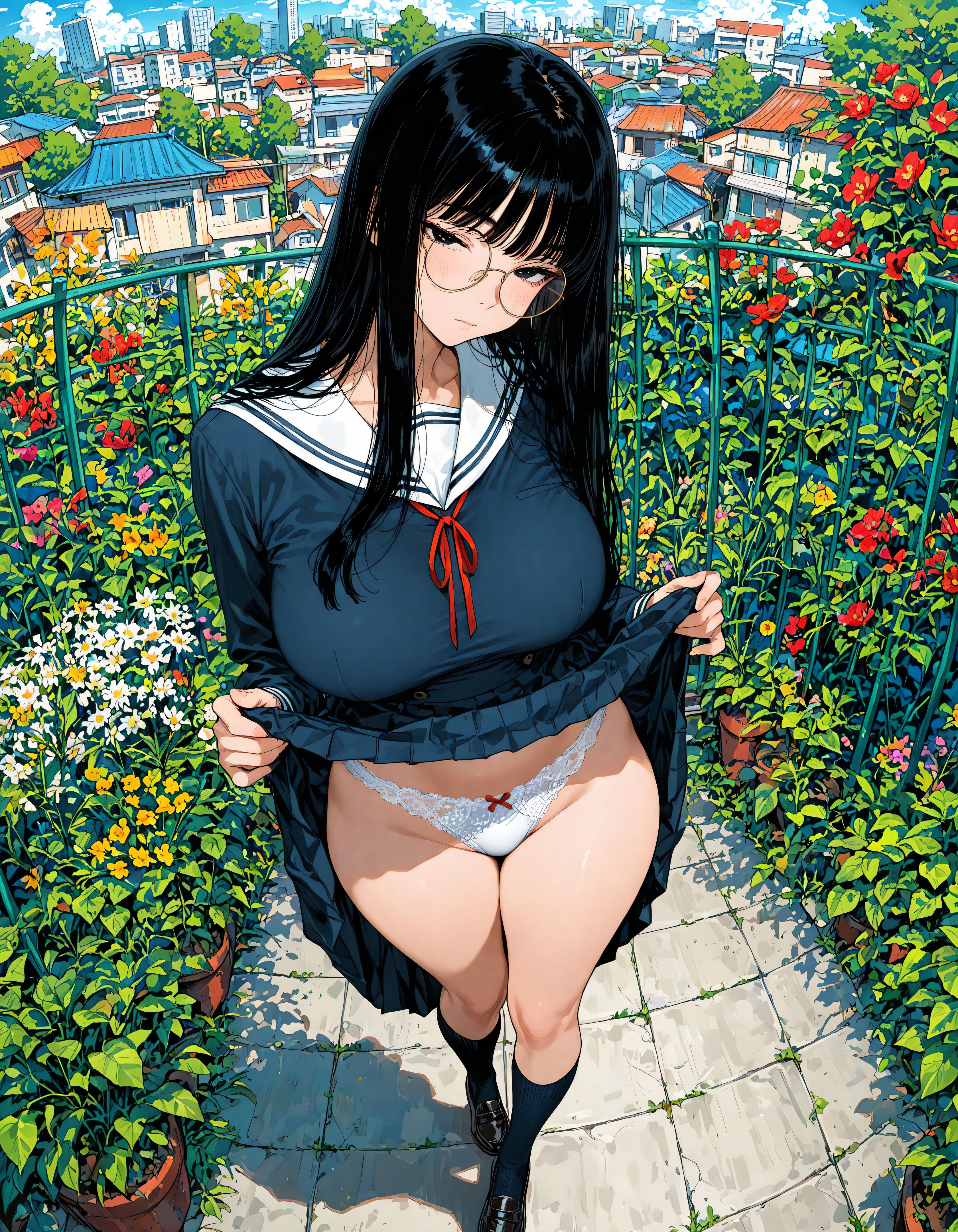 たくし上げスカート