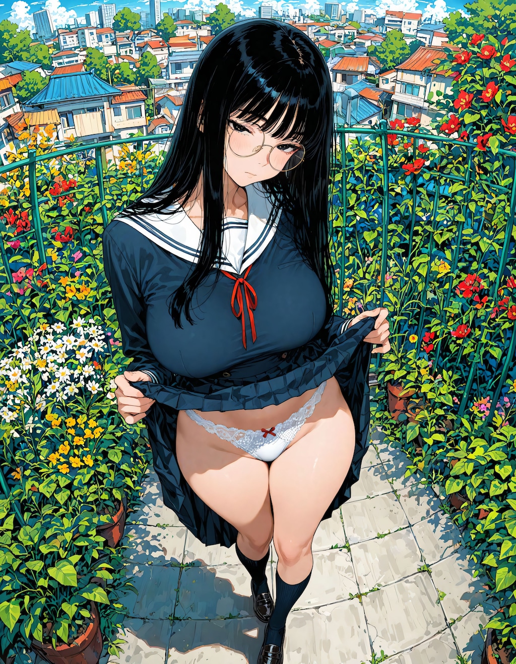 たくし上げスカート