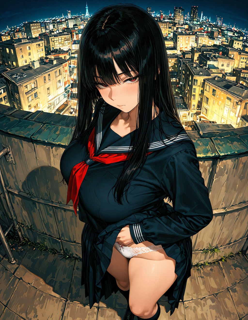 たくし上げスカート