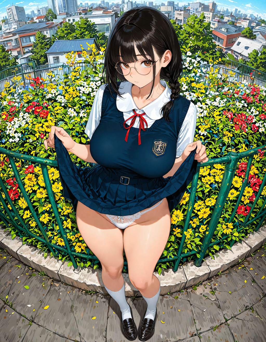 たくし上げスカート