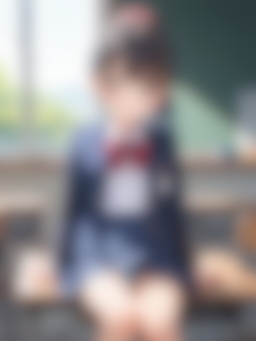 学生服ブレザー姿の〇リJ〇ちゃんたちが教室で座りパンチラ（１０枚）