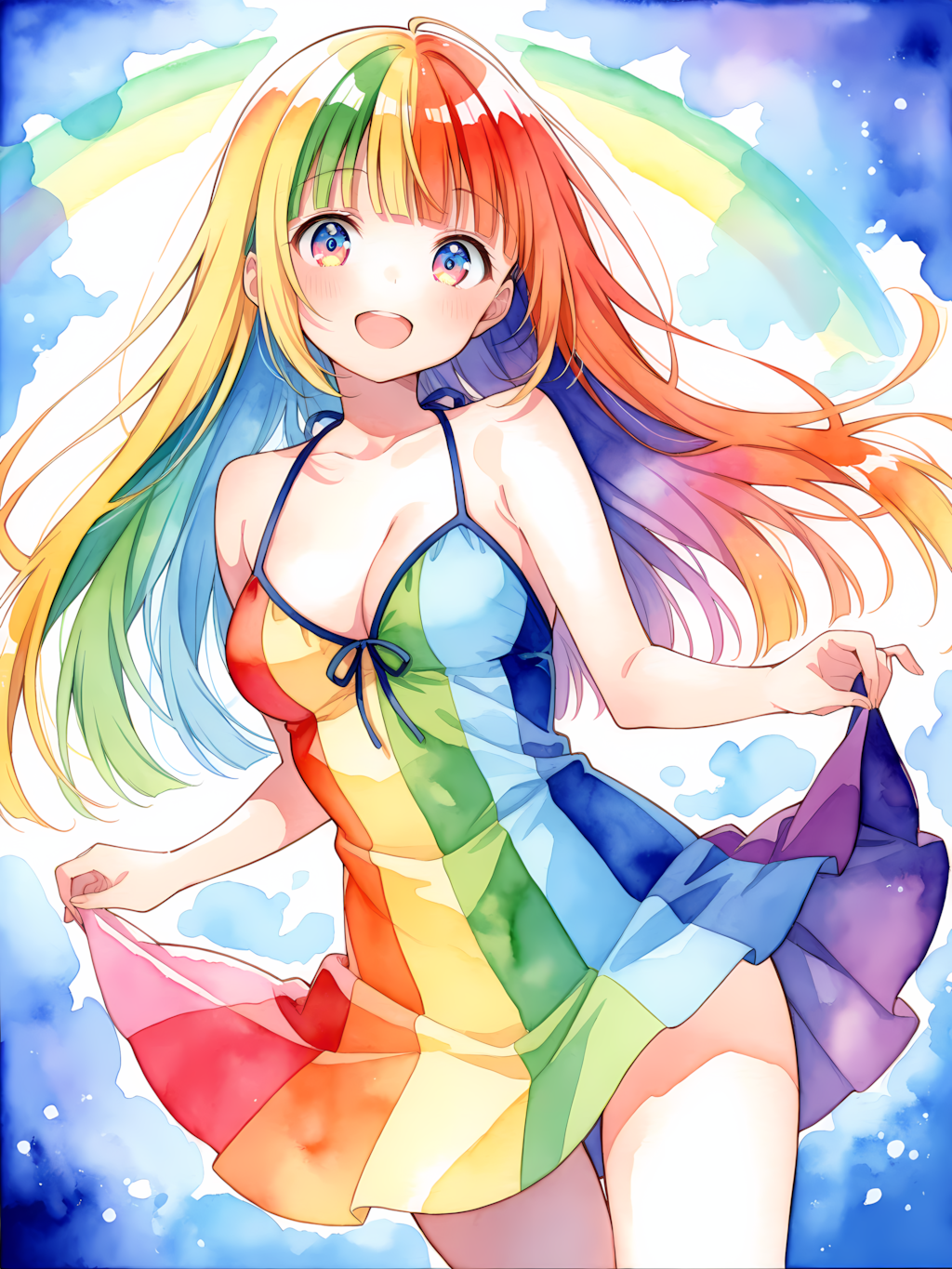 カラフルな少女 別イラスト