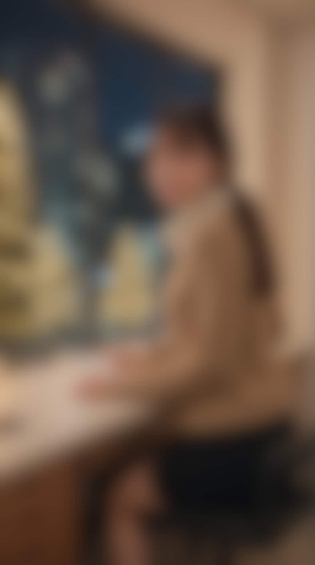 イルミネーションの見えるオフィスで🩷