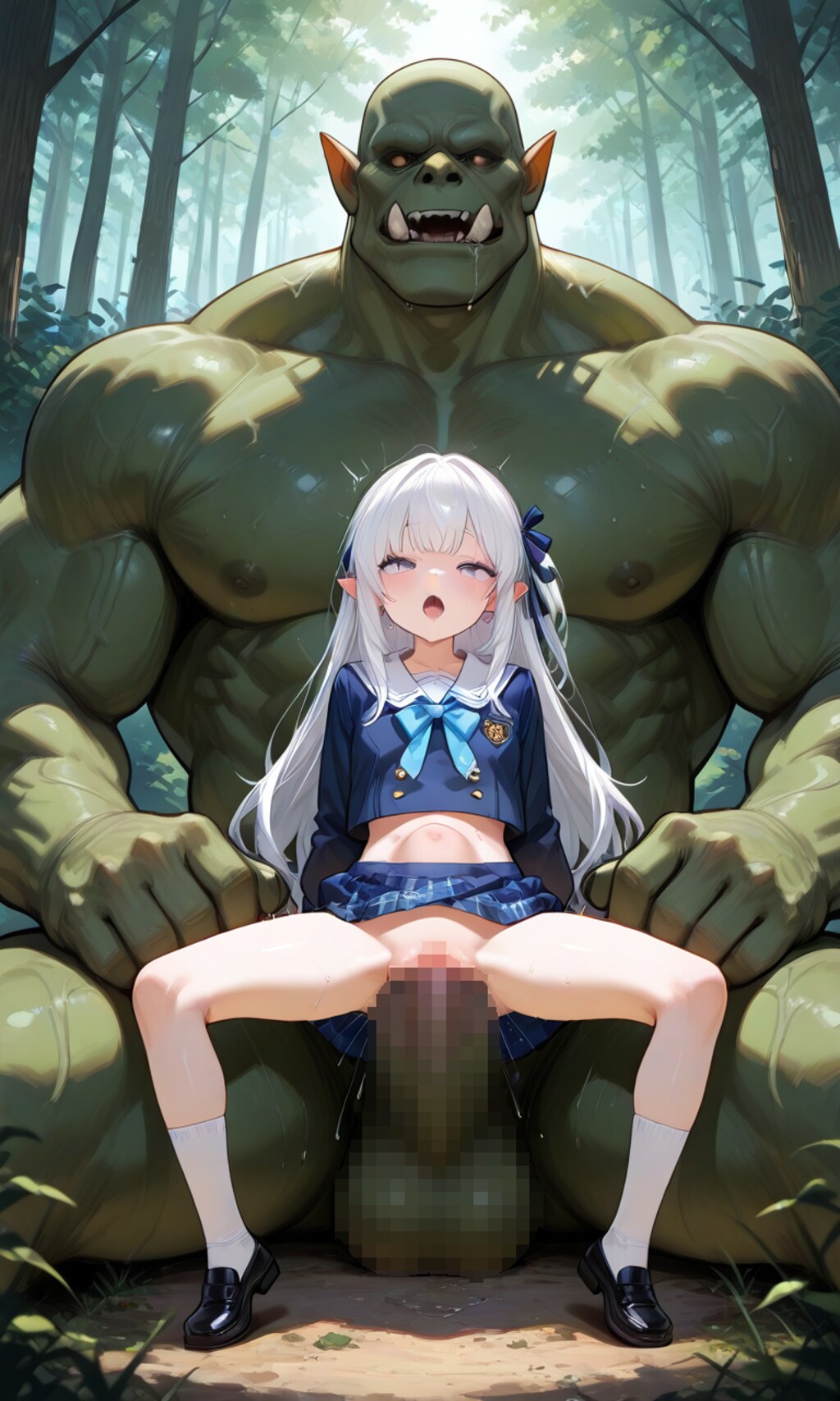 オーグの上に乗っかって