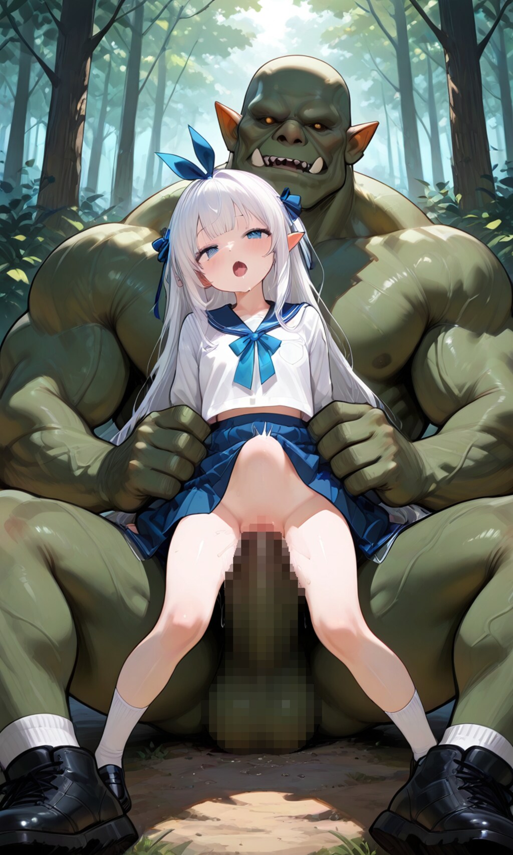 オーグの上に乗っかって