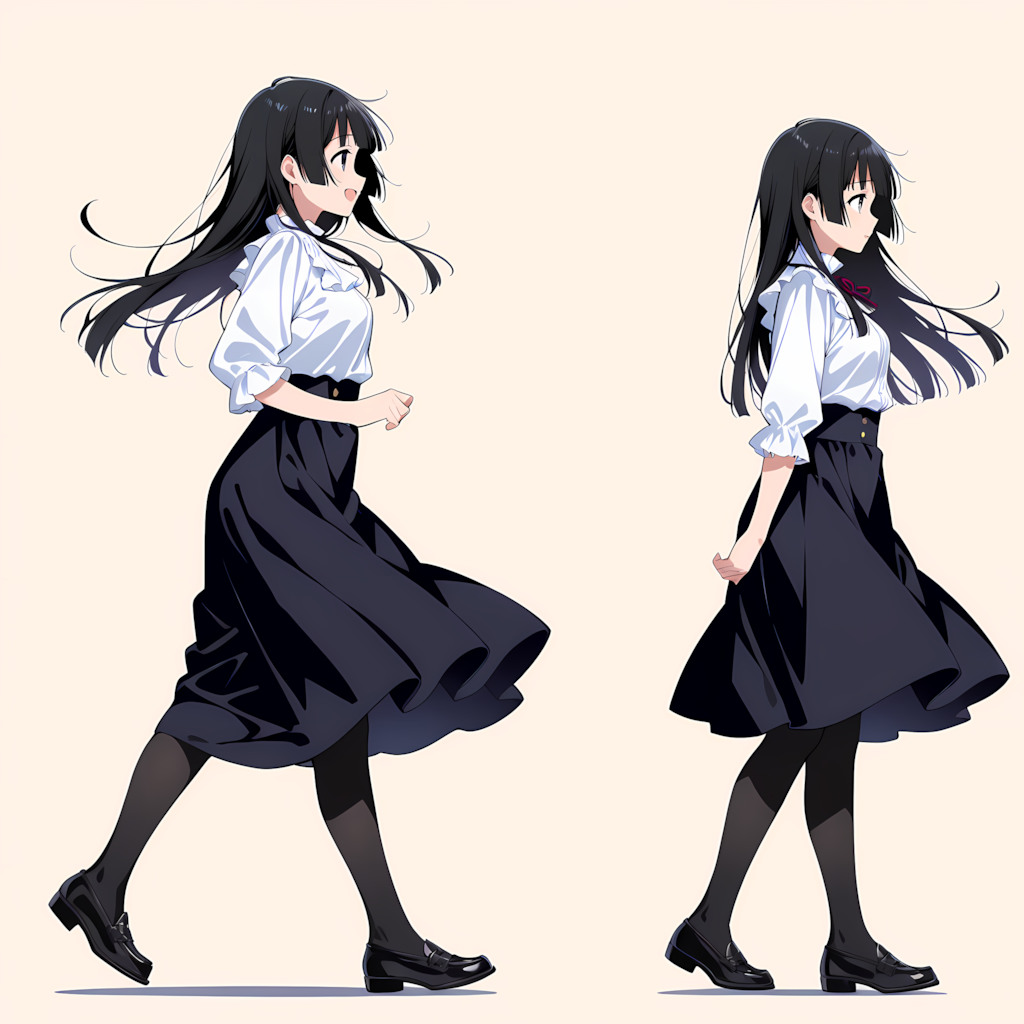 走るお嬢様 別イラスト