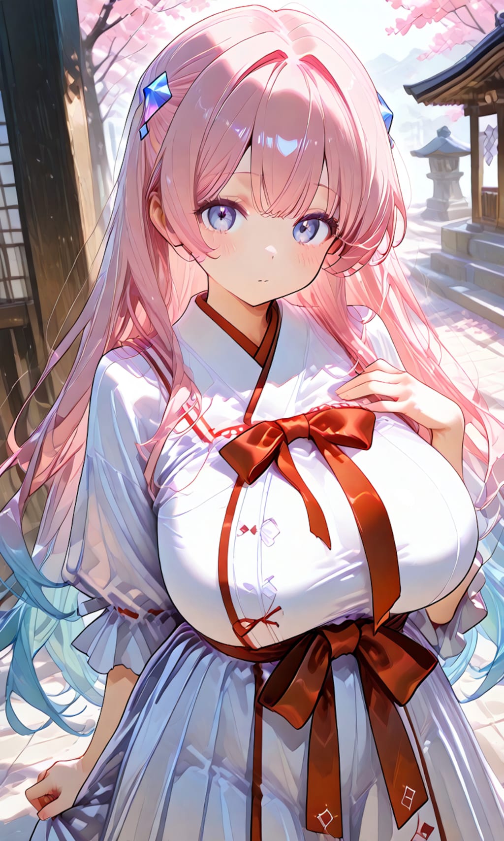 リボンと巫女服