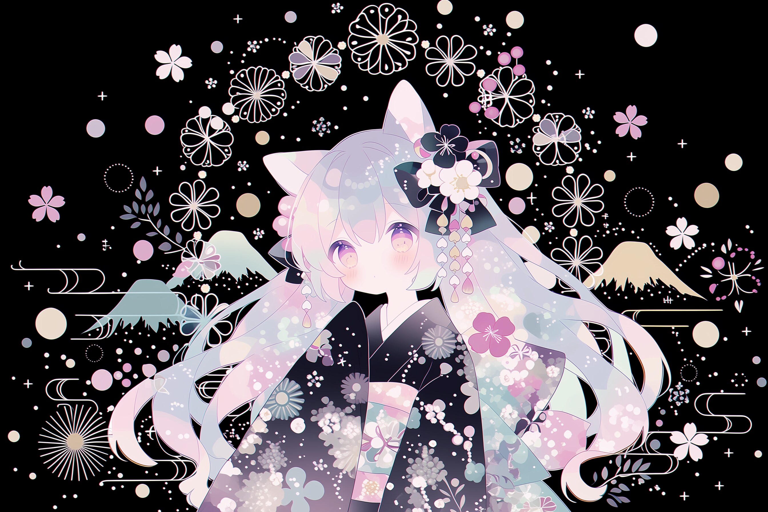 桜富士の猫耳姫