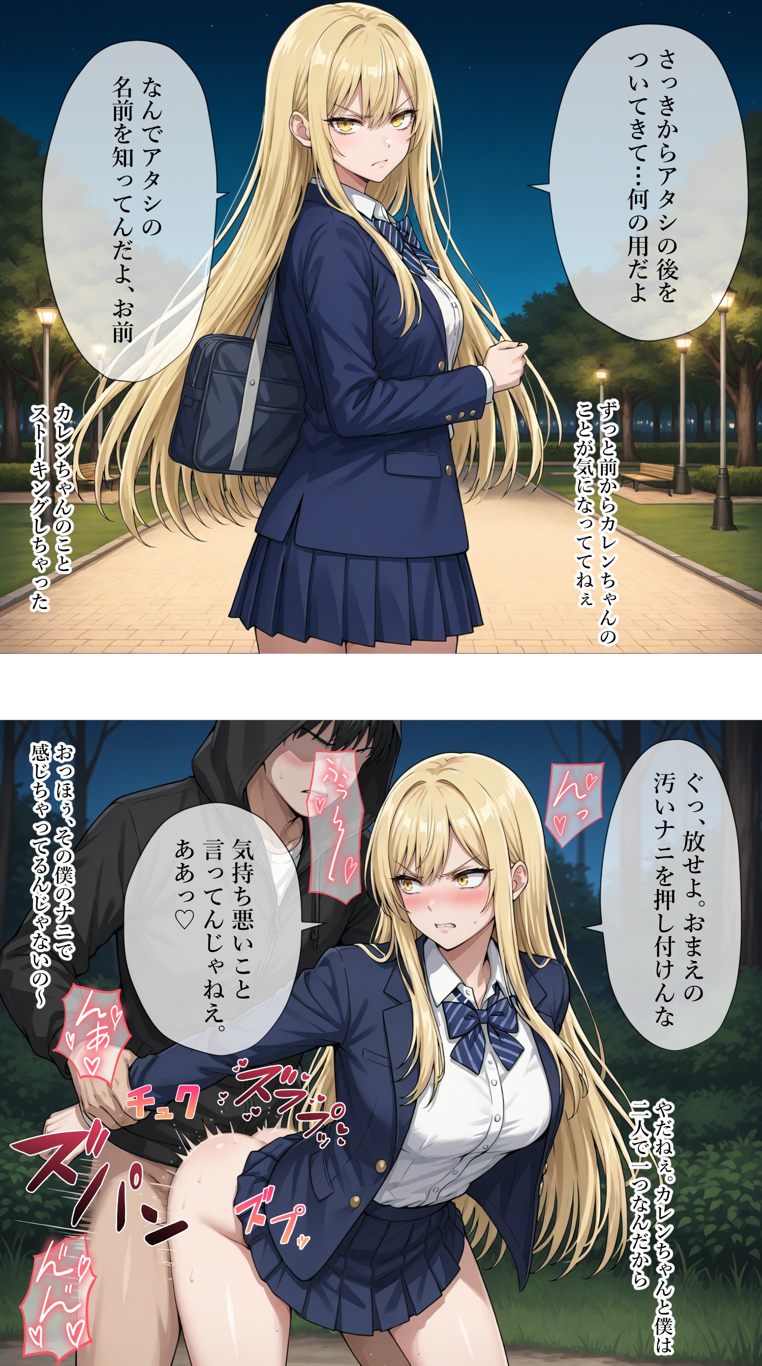 ストーカーに襲われる一軍ギャルズ【黒咲カレン】