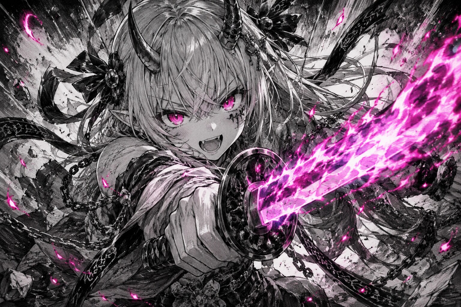 魔炎の片手剣がーる