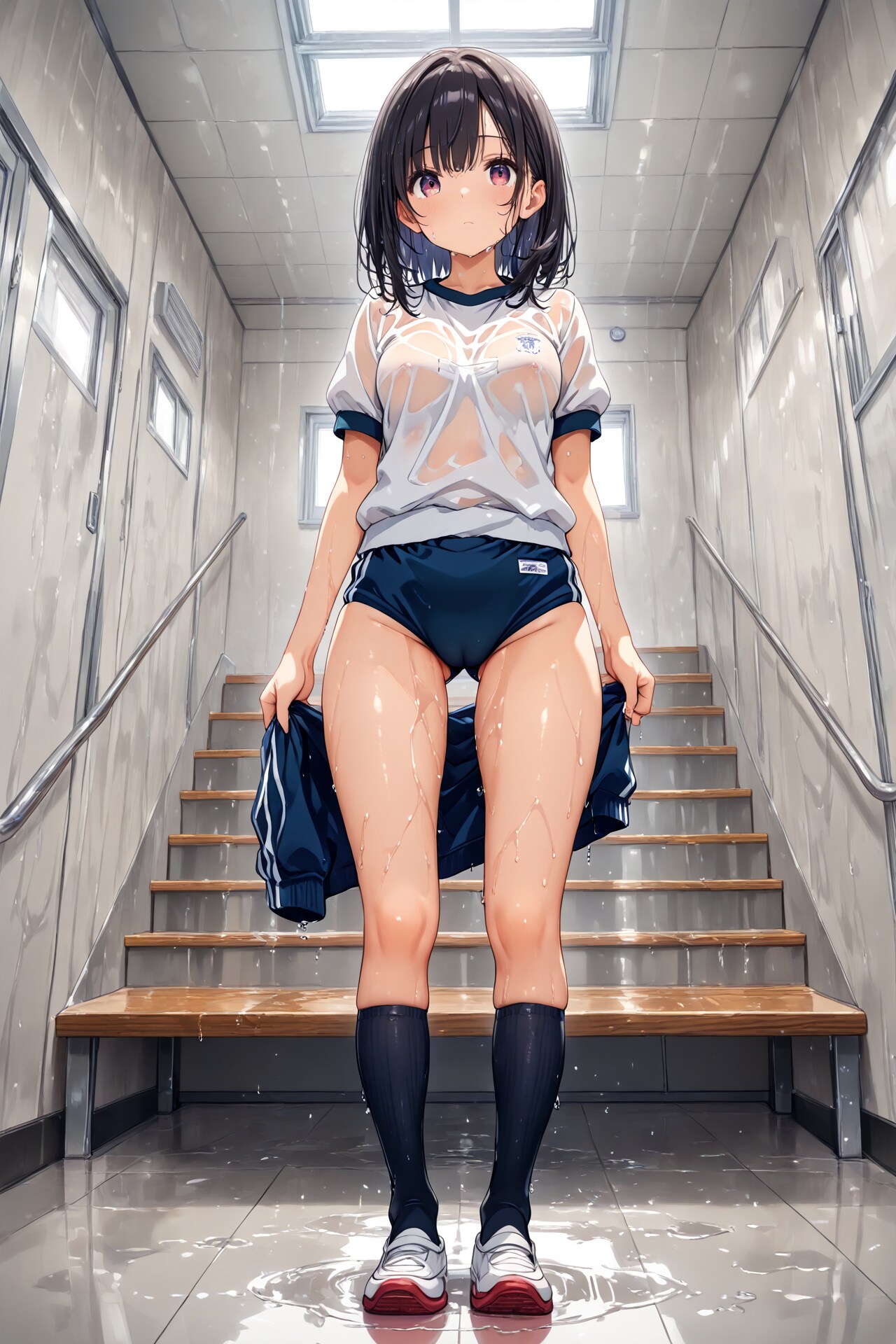 びしょ濡れ体操服プレイ(22)