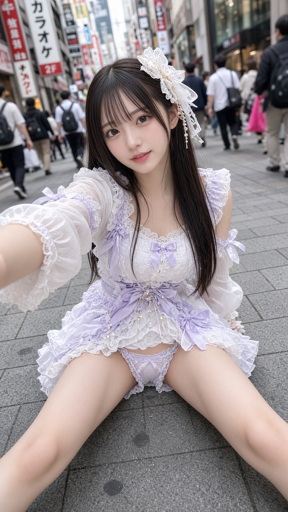 自撮りパンチラ