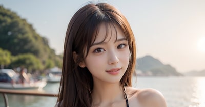 (40枚)香織@2024/07/18_夕日と水着②
