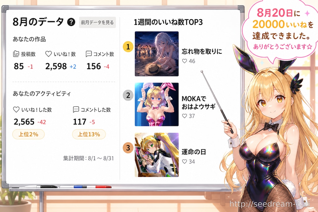 8月の実績