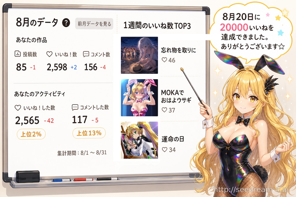 8月の実績