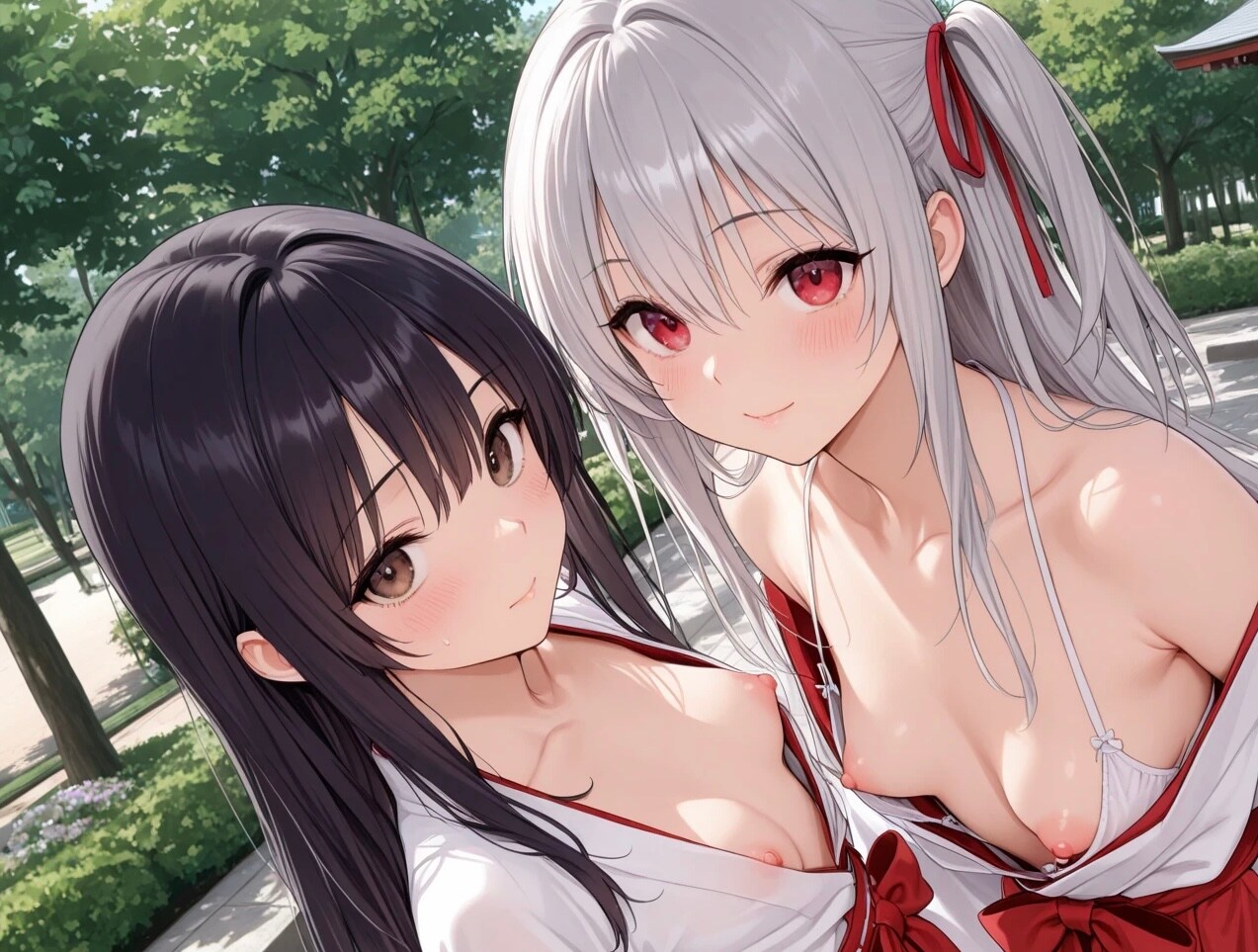 35枚:だいたいW胸チラ