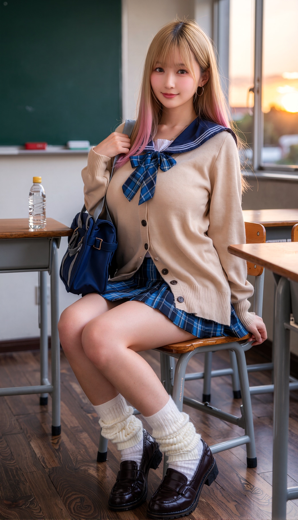 260408P【9枚】ミニスカセーラー服xカーデxルーズxブルマ