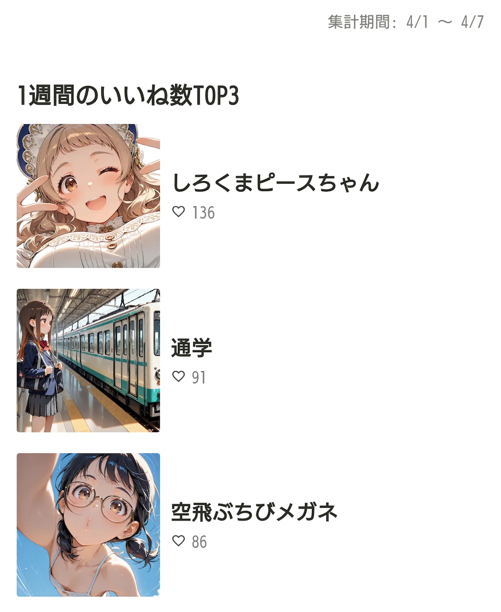2026年4月の実績
