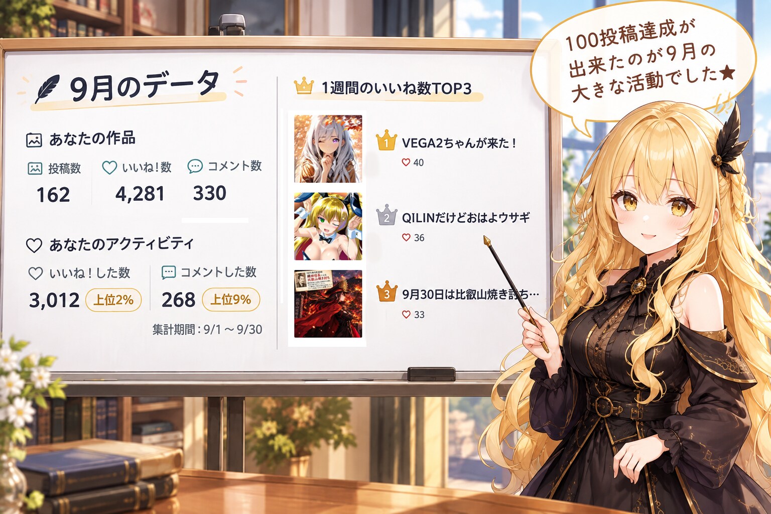 9月の実績