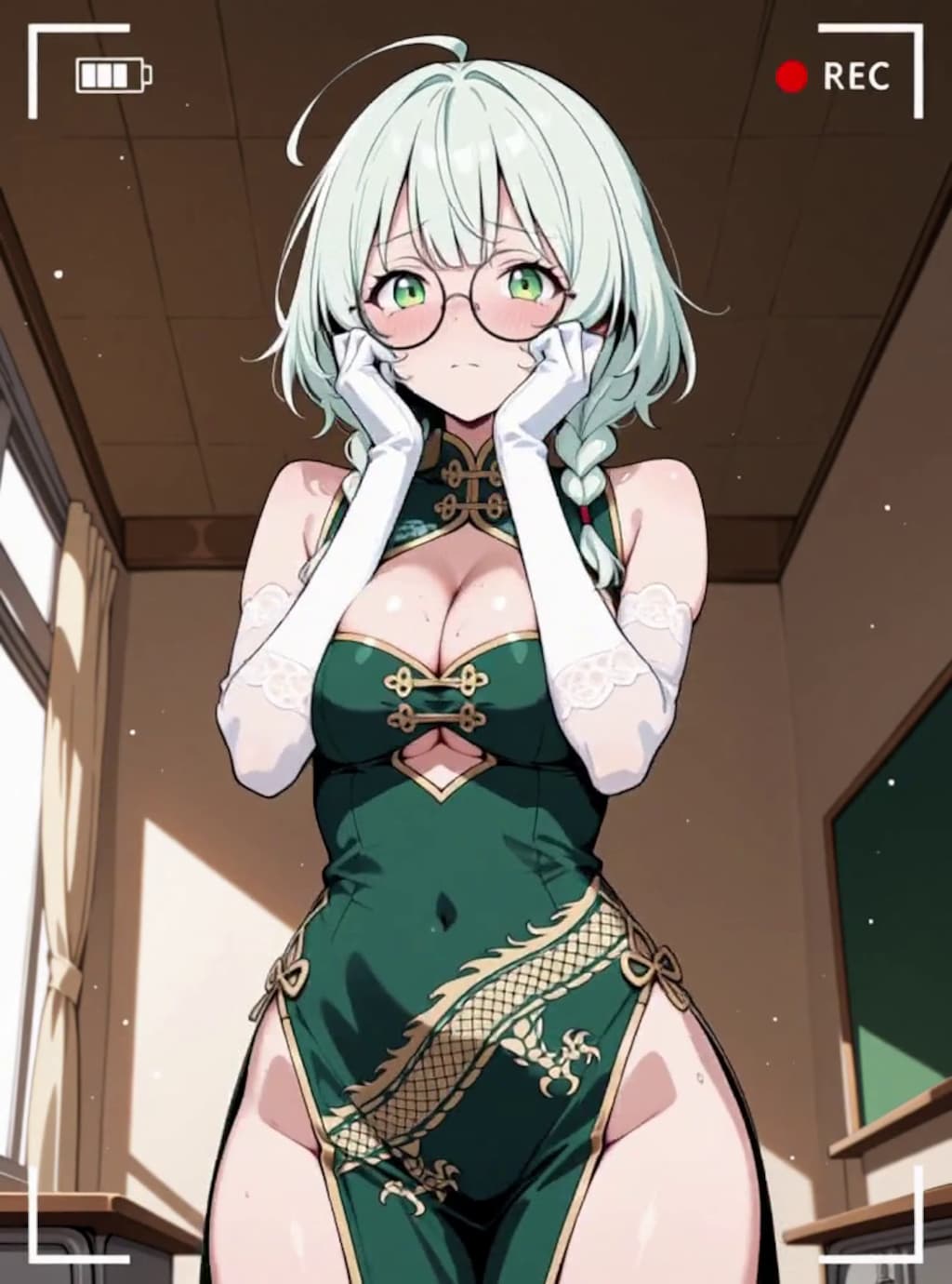 香織先生のチャイナドレスを撮影【パラパライラスト４０】