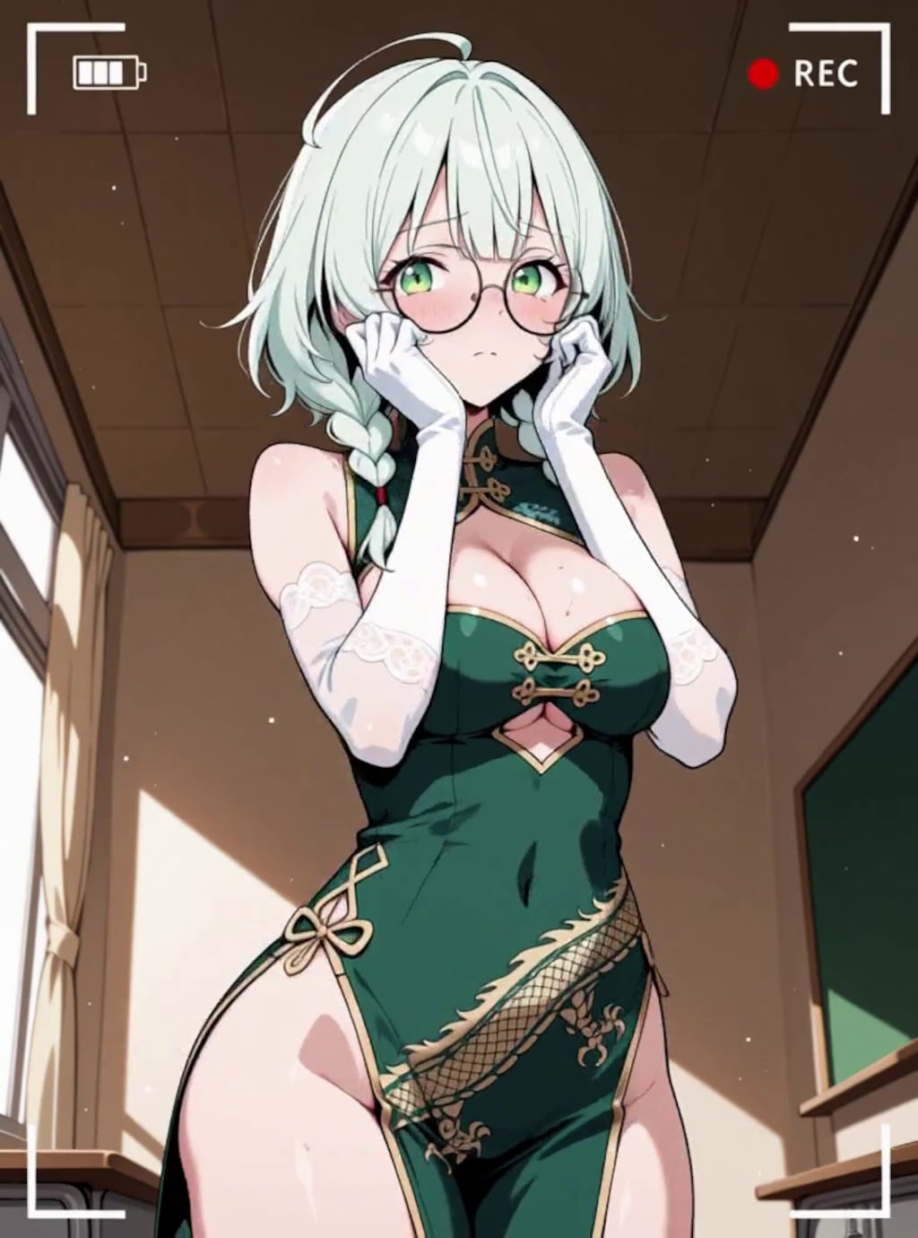 香織先生のチャイナドレスを撮影【パラパライラスト４０】