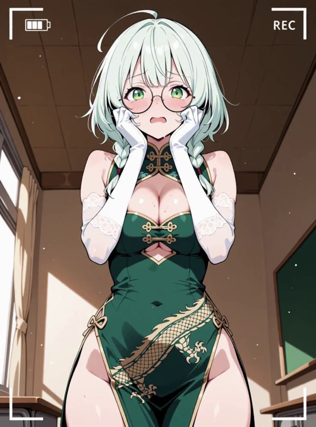 香織先生のチャイナドレスを撮影【パラパライラスト４０】