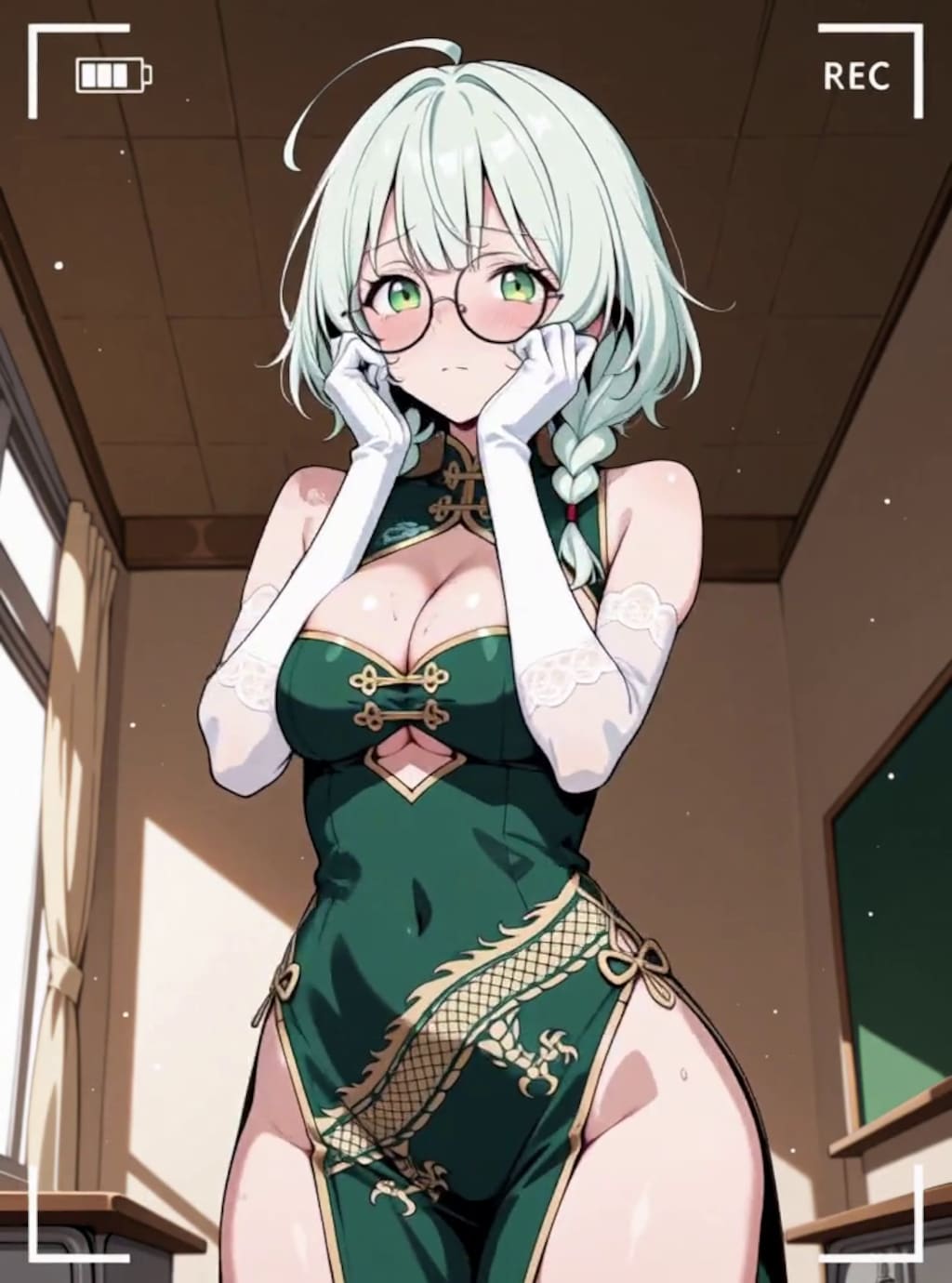 香織先生のチャイナドレスを撮影【パラパライラスト４０】