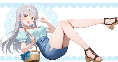 大人カワイイデニムスカートコーデ
