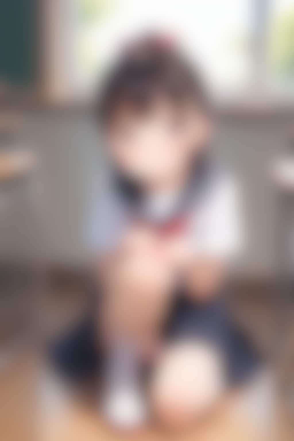 〇リJ〇ちゃんたちがセーラー服で膝立ちパンチラ（6枚）