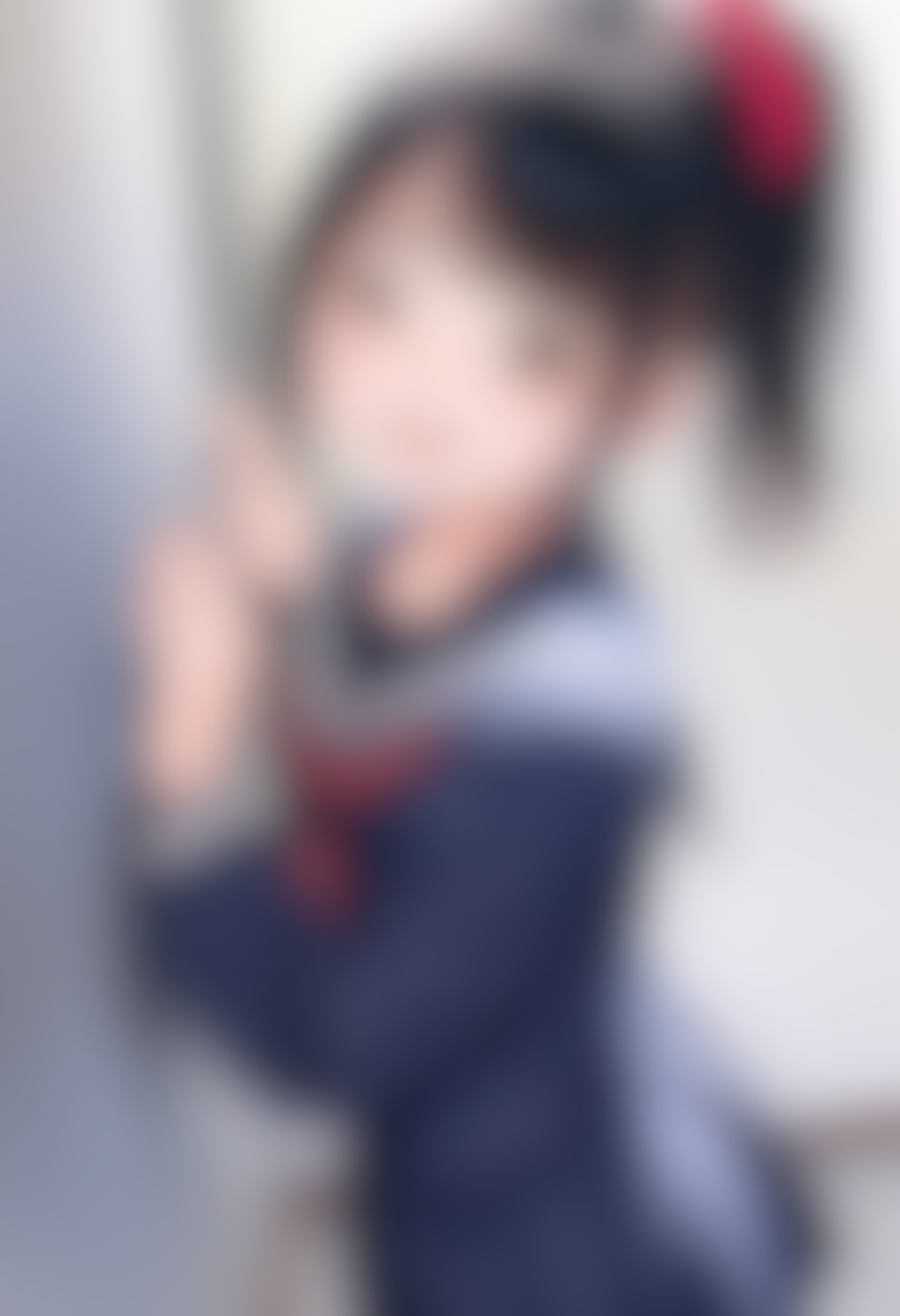 学校制服とポニーテール