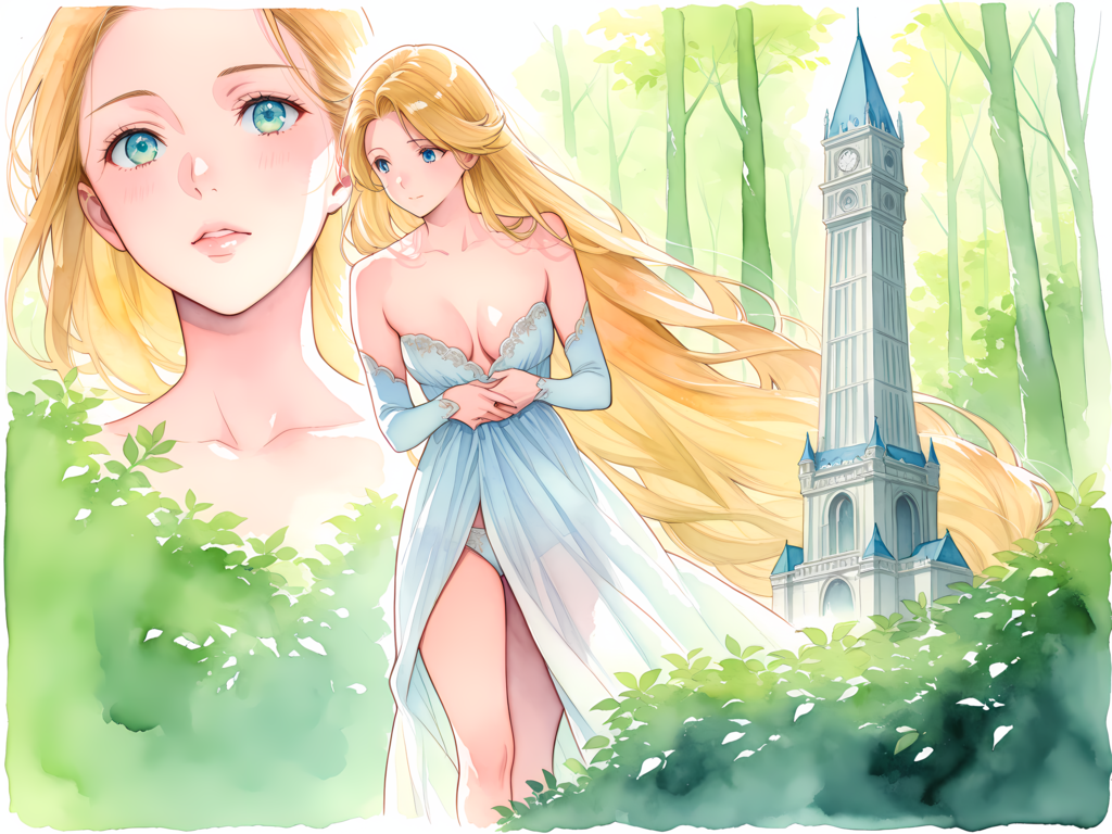ラプンツェルをイメージしたイラスト