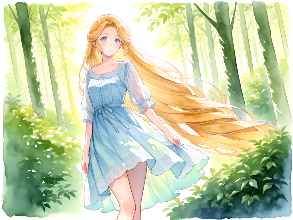 ラプンツェルをイメージしたイラスト