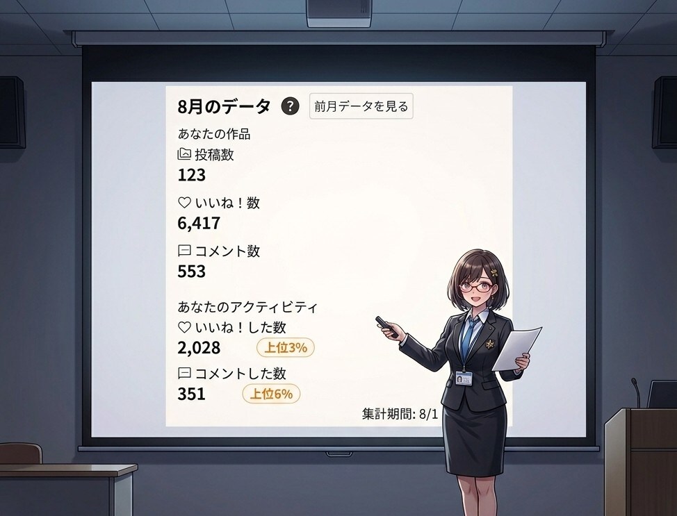 ８月の実績