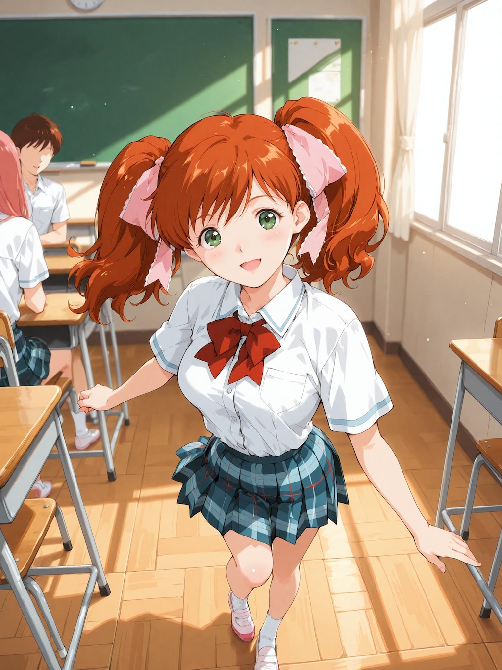 【スーパーリアル麻雀P7】麻比奈百合奈：教室内での様子