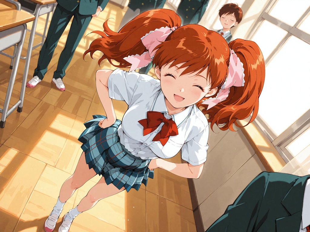 【スーパーリアル麻雀P7】麻比奈百合奈：教室内での様子
