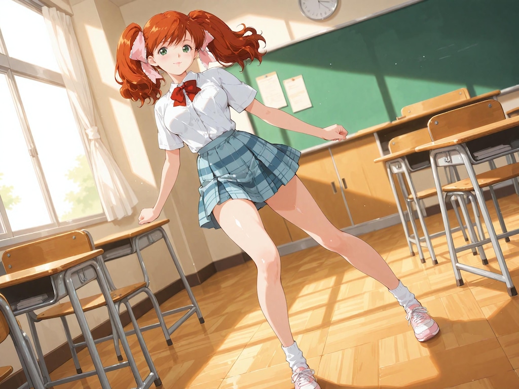 【スーパーリアル麻雀P7】麻比奈百合奈：教室内での様子