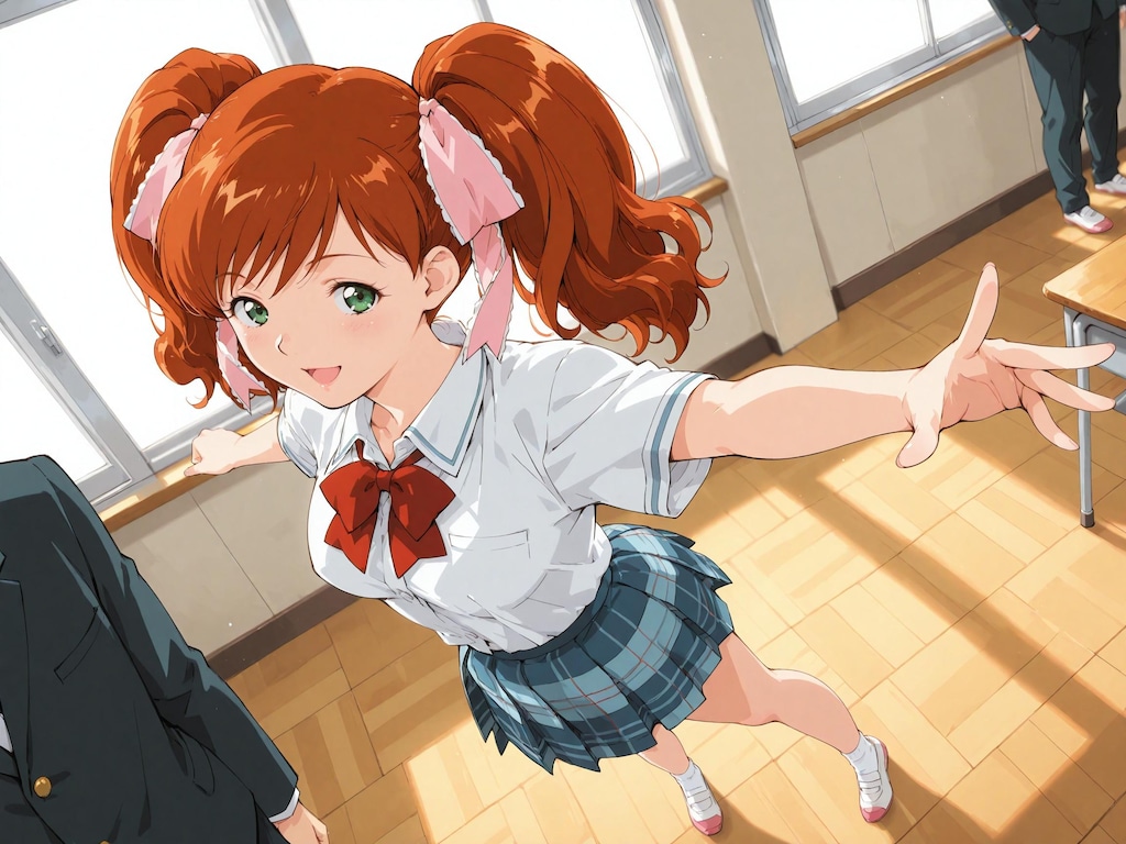 【スーパーリアル麻雀P7】麻比奈百合奈：教室内での様子