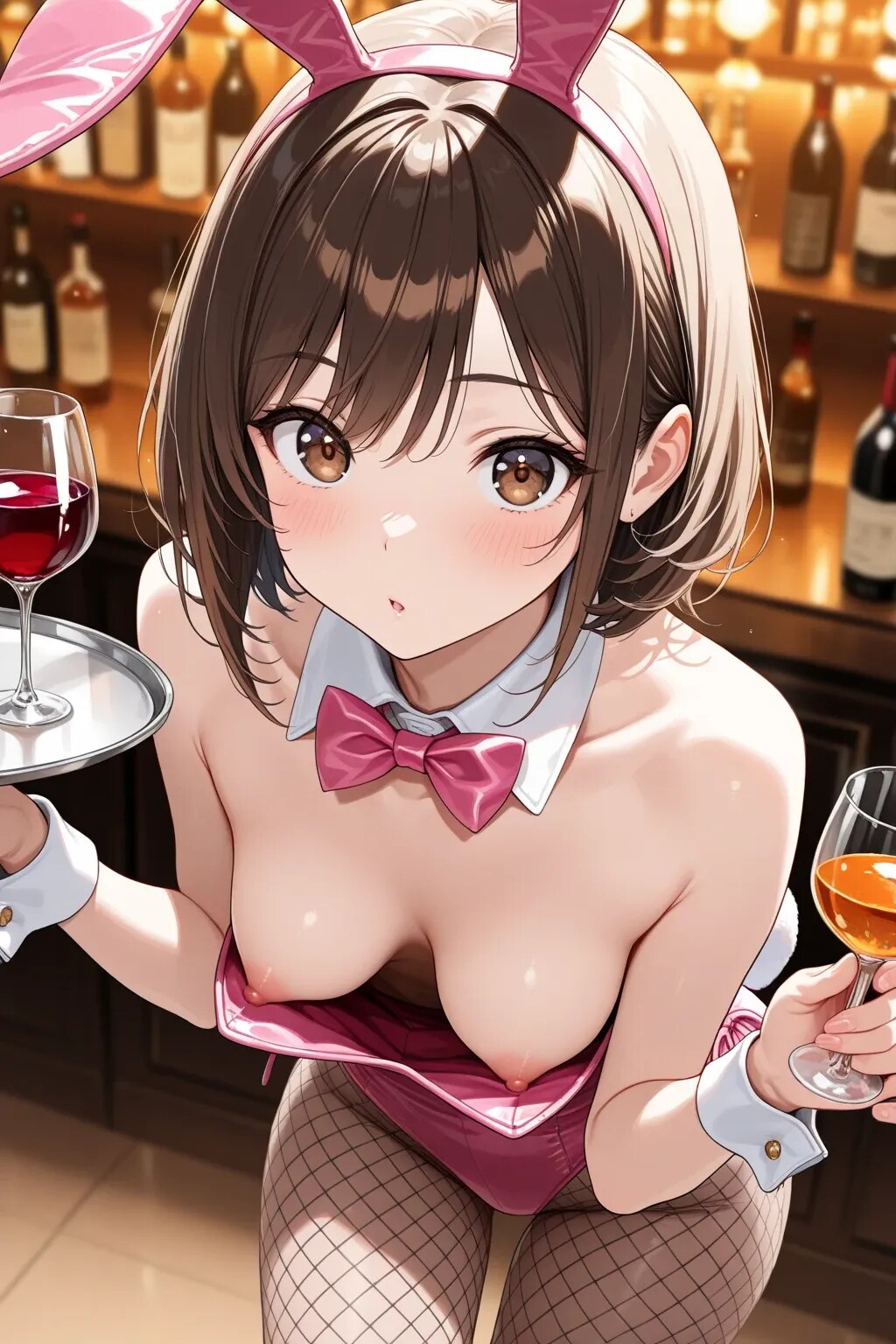 5枚:バニーガールのポロリ