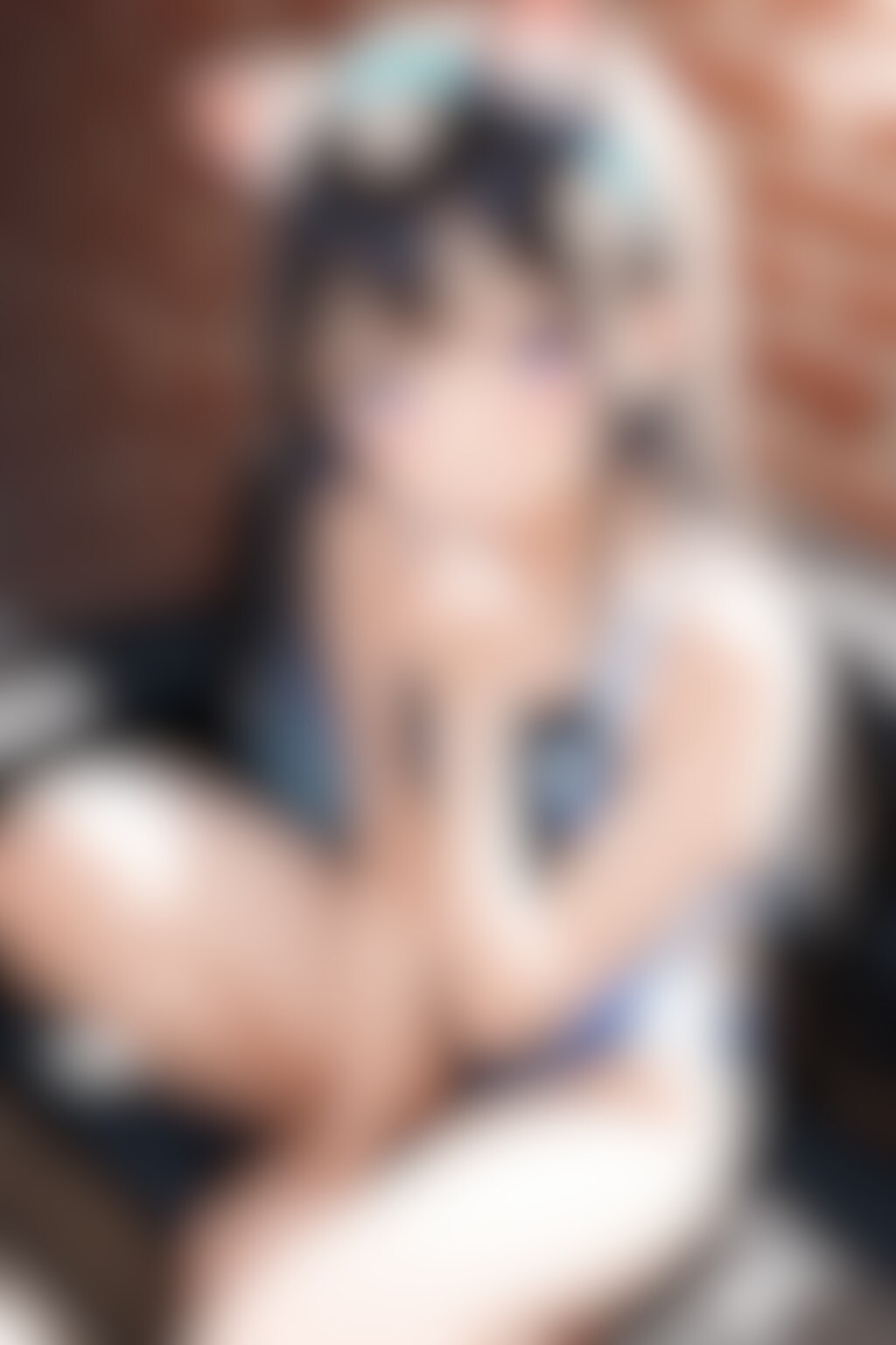 202512115【10枚】猫耳と紺色競泳水着の女性