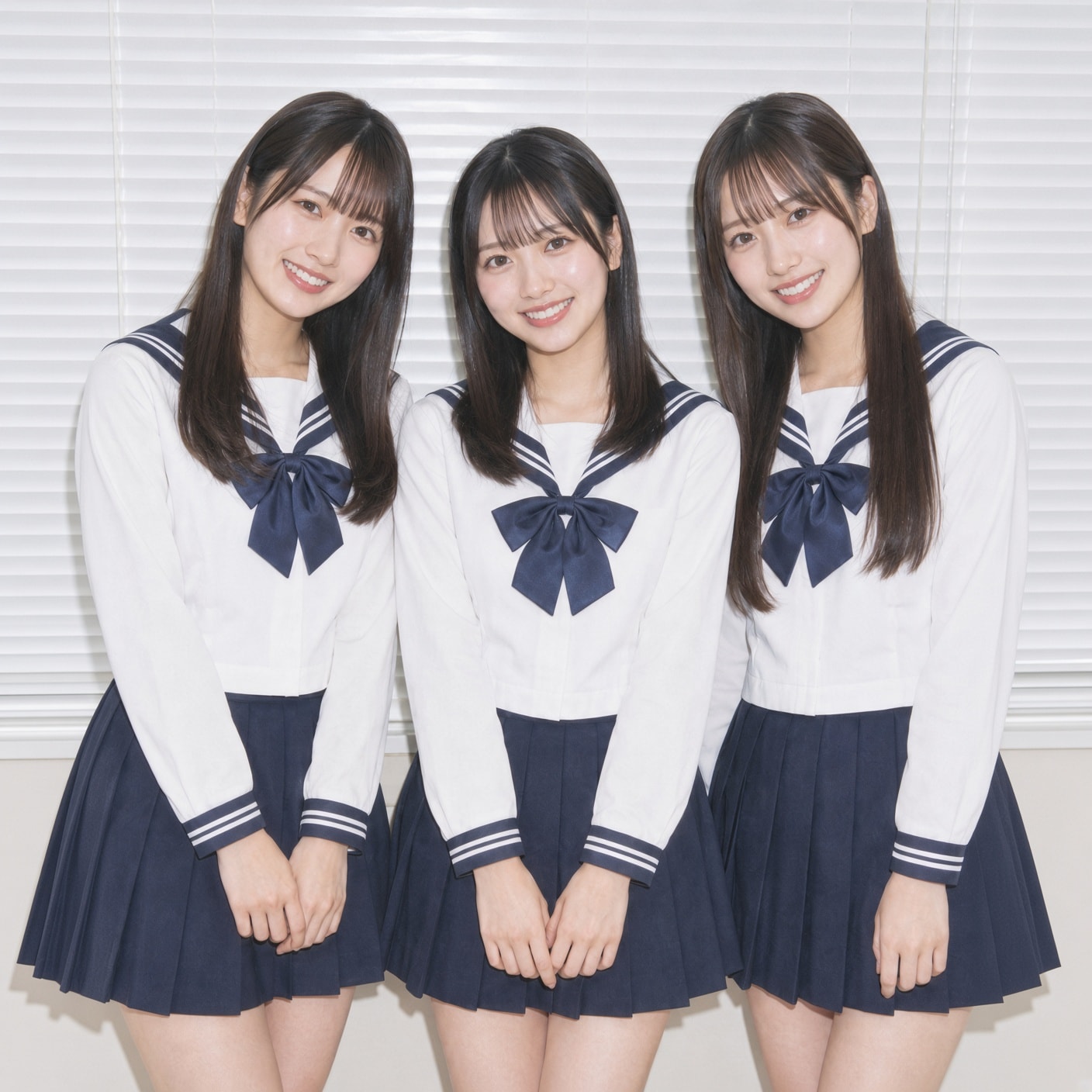 制服姿のアイドル3人🌸