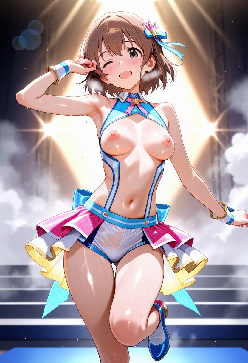 エロ衣装のキメポーズでファンを殺す日菜子