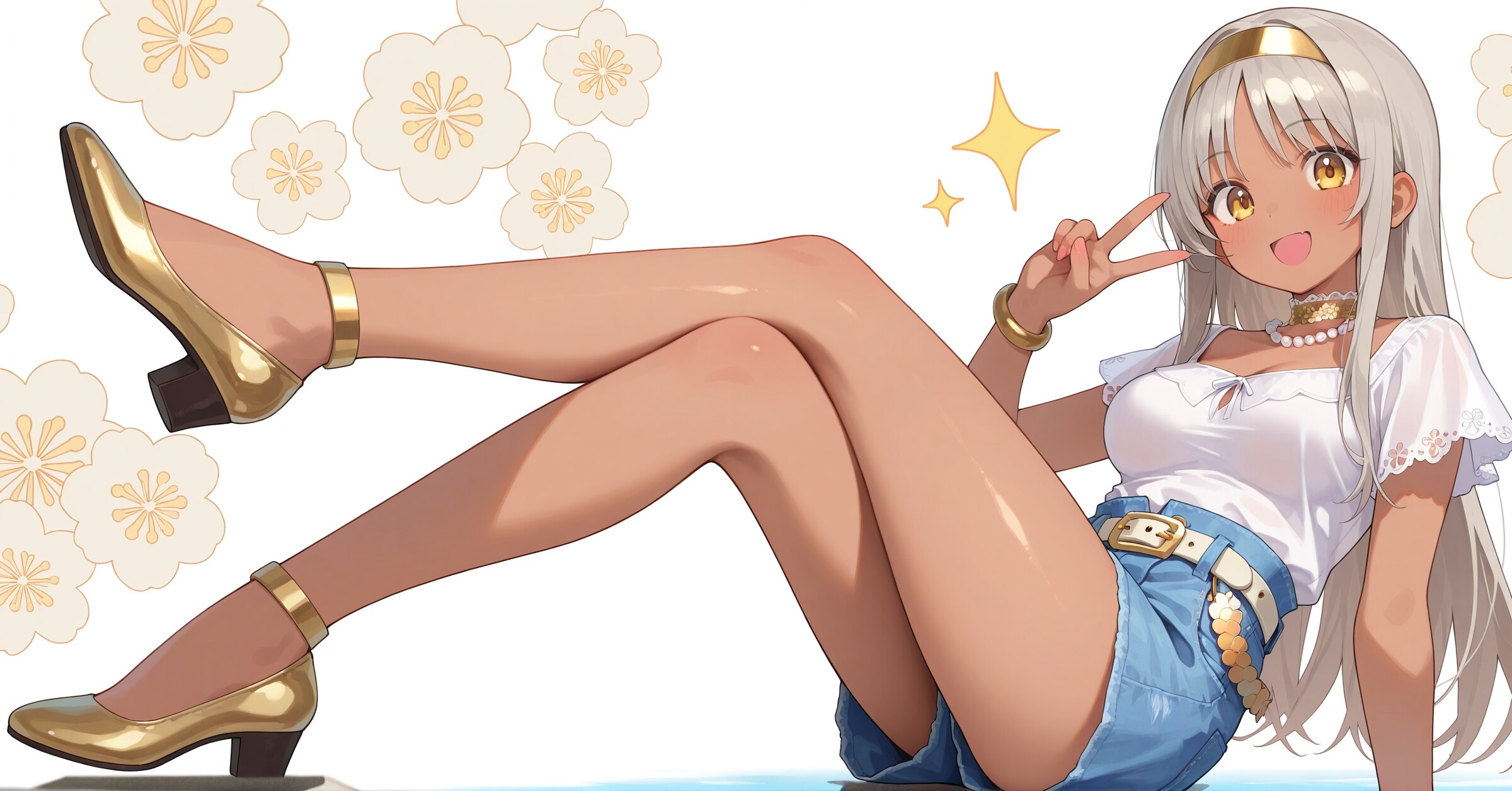 初夏のデニムショートパンツコーデ