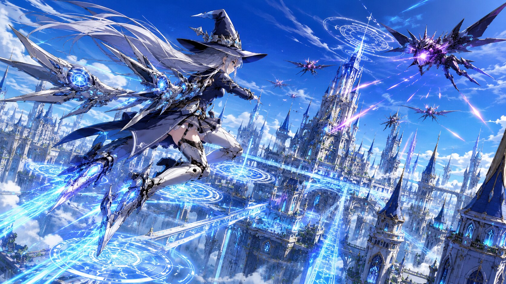 魔法都市を駆ける高速迎撃戦