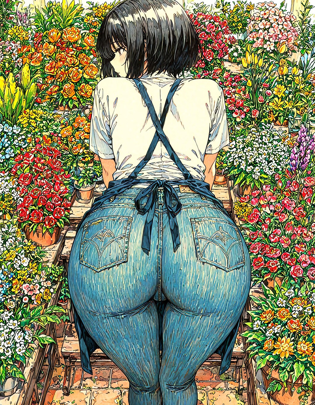 デニムとお花とか