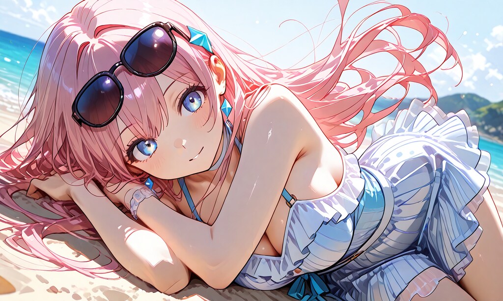 サングラスと海