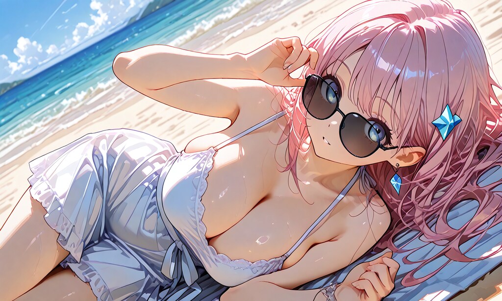 サングラスと海