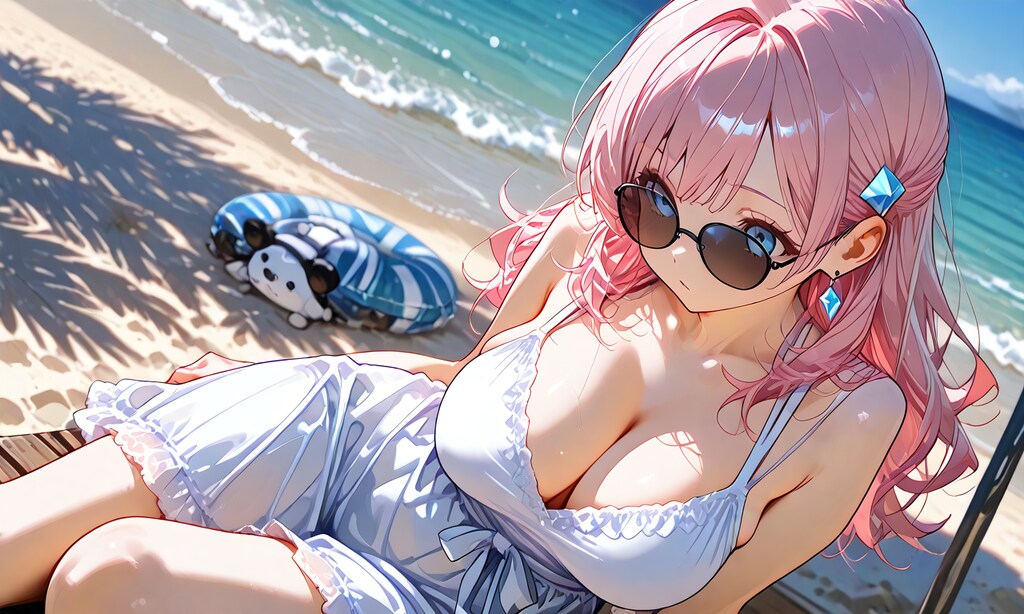 サングラスと海
