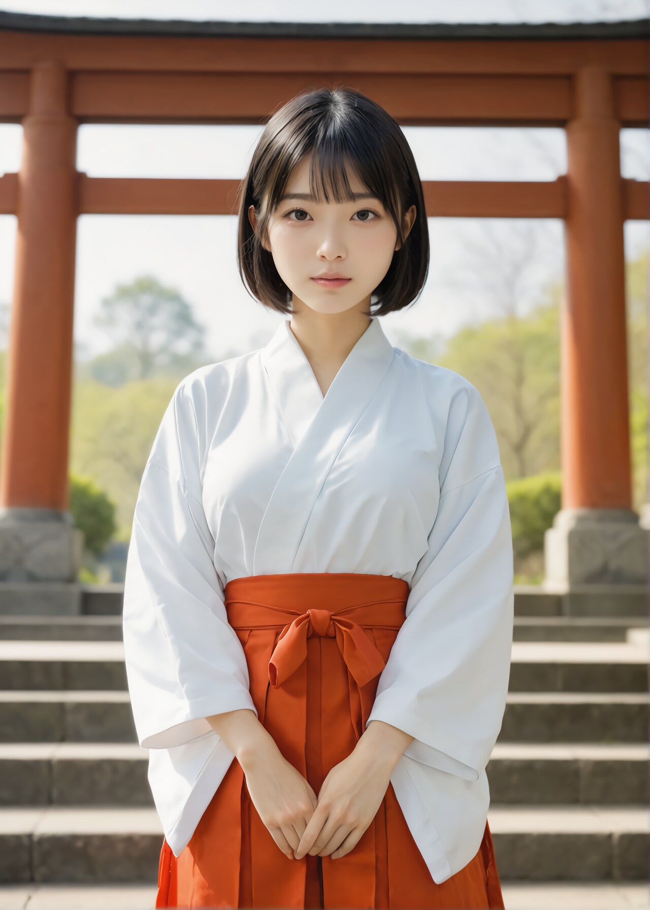 （12枚）あけましておめでとうございます2026（巫女）